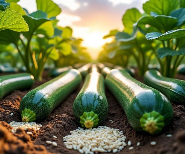 Pourquoi mettre du riz au pied des courgettes pourrait changer votre récolte cette année