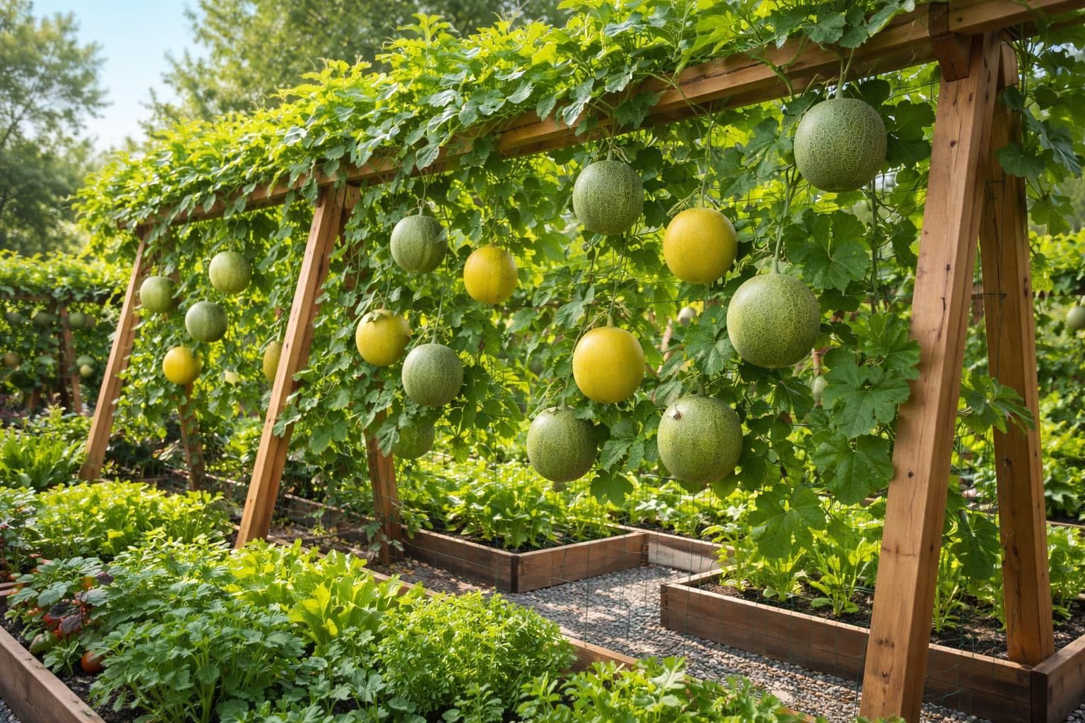 Boostez votre jardin avec la culture verticale du melon et gagnez de la place