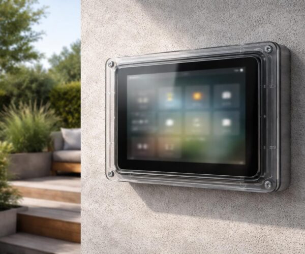 Boîtier étanche et câbles invisibles : installer une tablette tactile pour la domotique tablette dehors