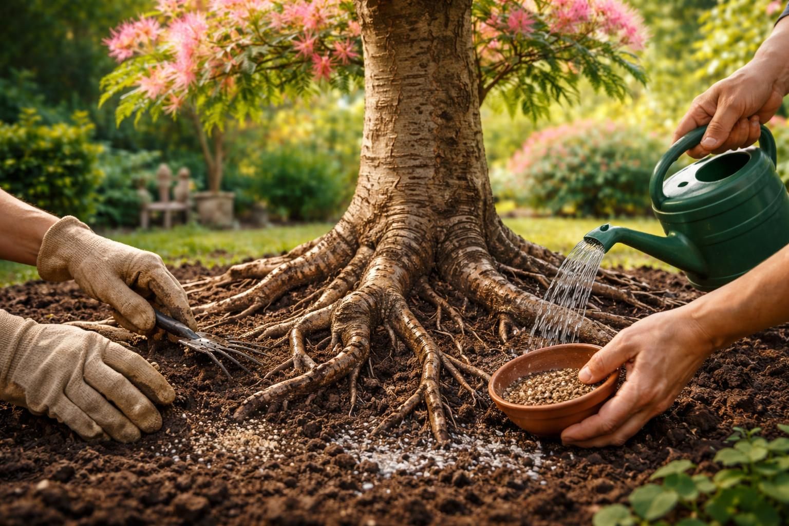 Comment entretenir les racines Albizia pour une belle floraison