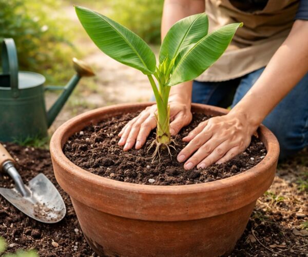 Comment faire pousser planter une banane dans la terre en pot
