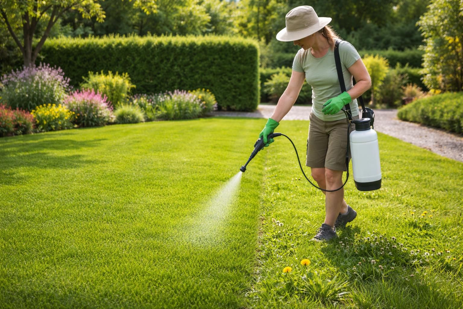 Désherbants sélectifs pour gazons : Quand et comment les appliquer efficacement