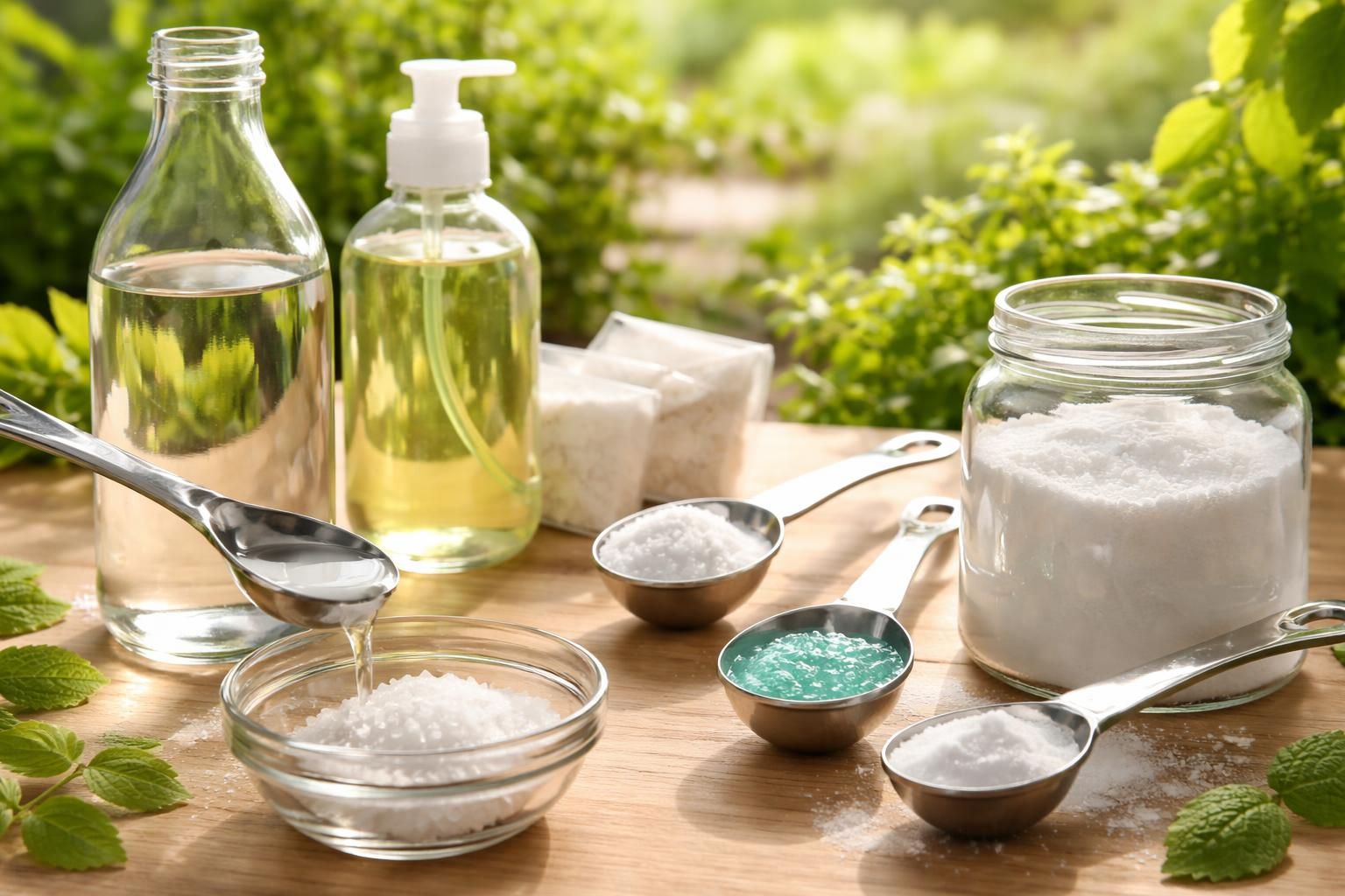 Les bienfaits du dosage pour un désherbant naturel avec vinaigre, sel, produit vaisselle et bicarbonate