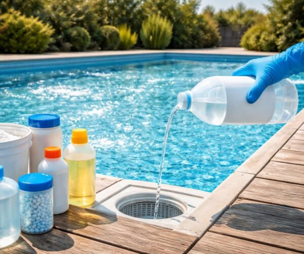 Quels produits utiliser pour traiter une eau de piscine saturée ?