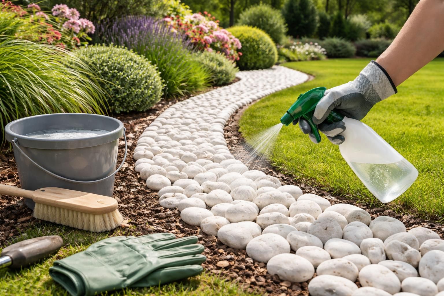 Comment blanchir des cailloux blancs pour embellir vos aménagements paysagers