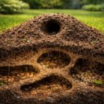 Découvrir la biologie derrière le petit monticule de terre avec un trou dans votre propriété
