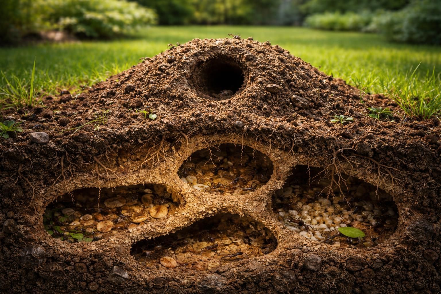 Découvrir la biologie derrière le petit monticule de terre avec un trou dans votre propriété