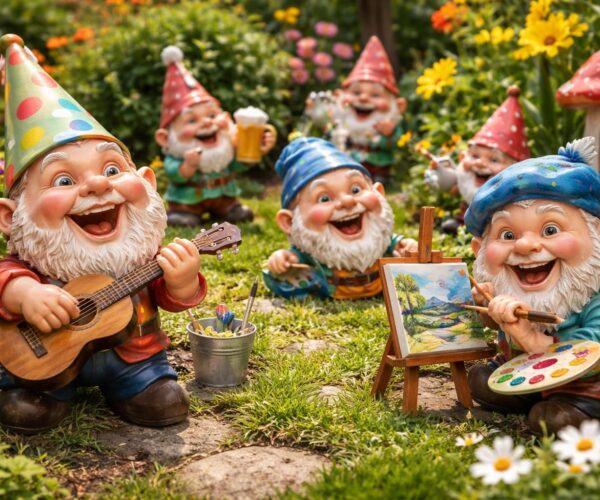 Entre humour et art : l&rsquo;univers créatif des nains de jardin rigolo