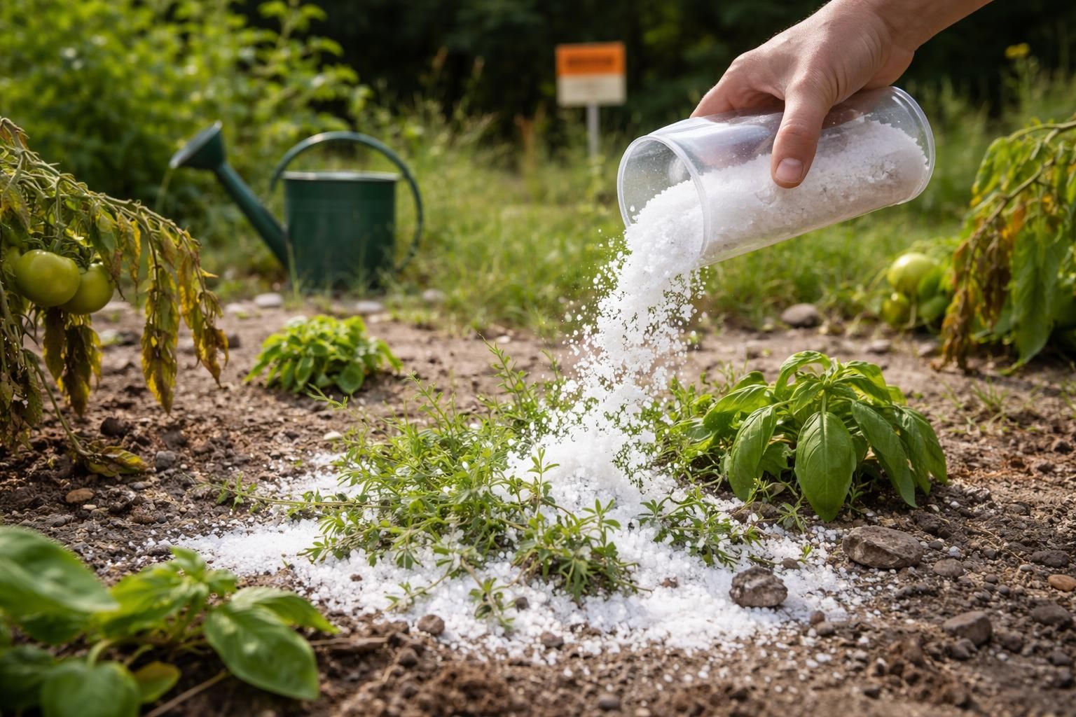 Gros sel pour désherber : les erreurs courantes à éviter