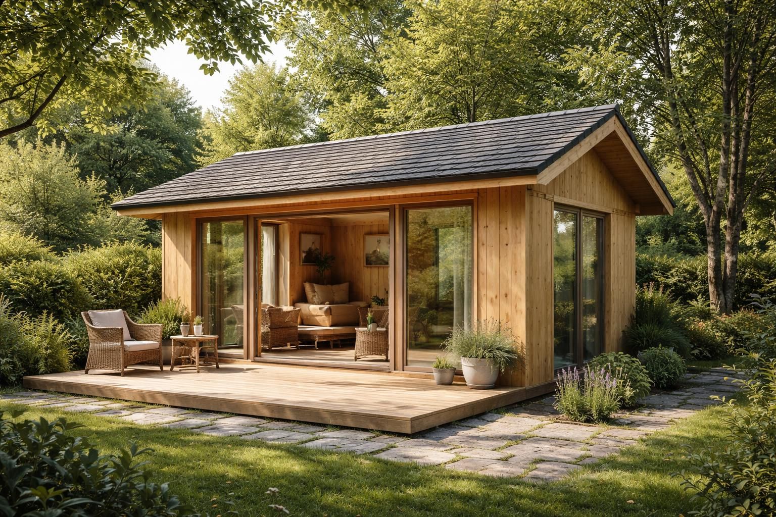 Les matériaux idéaux pour construire un chalet de jardin habitable sans permis de construire