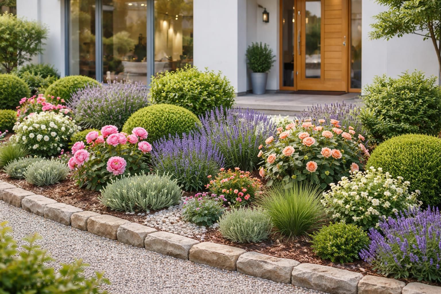 Aménager un parterre devant la maison avec style