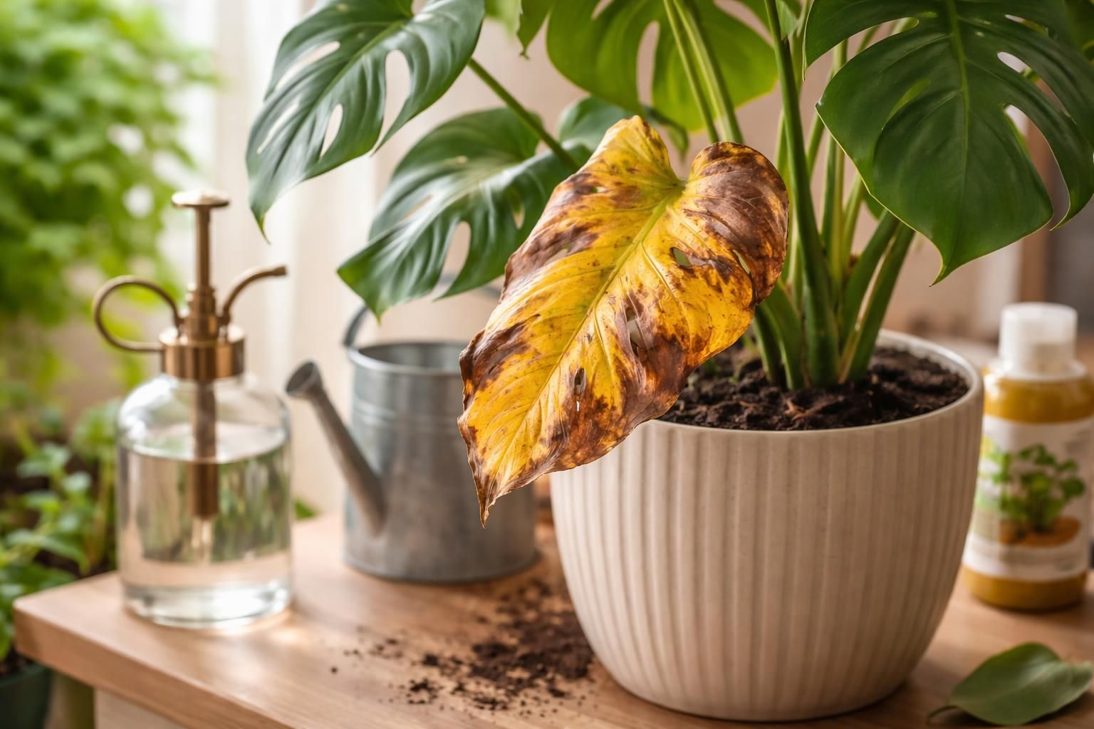 La feuille tombante de la monstera : comment la traiter et la sauver efficacement ?