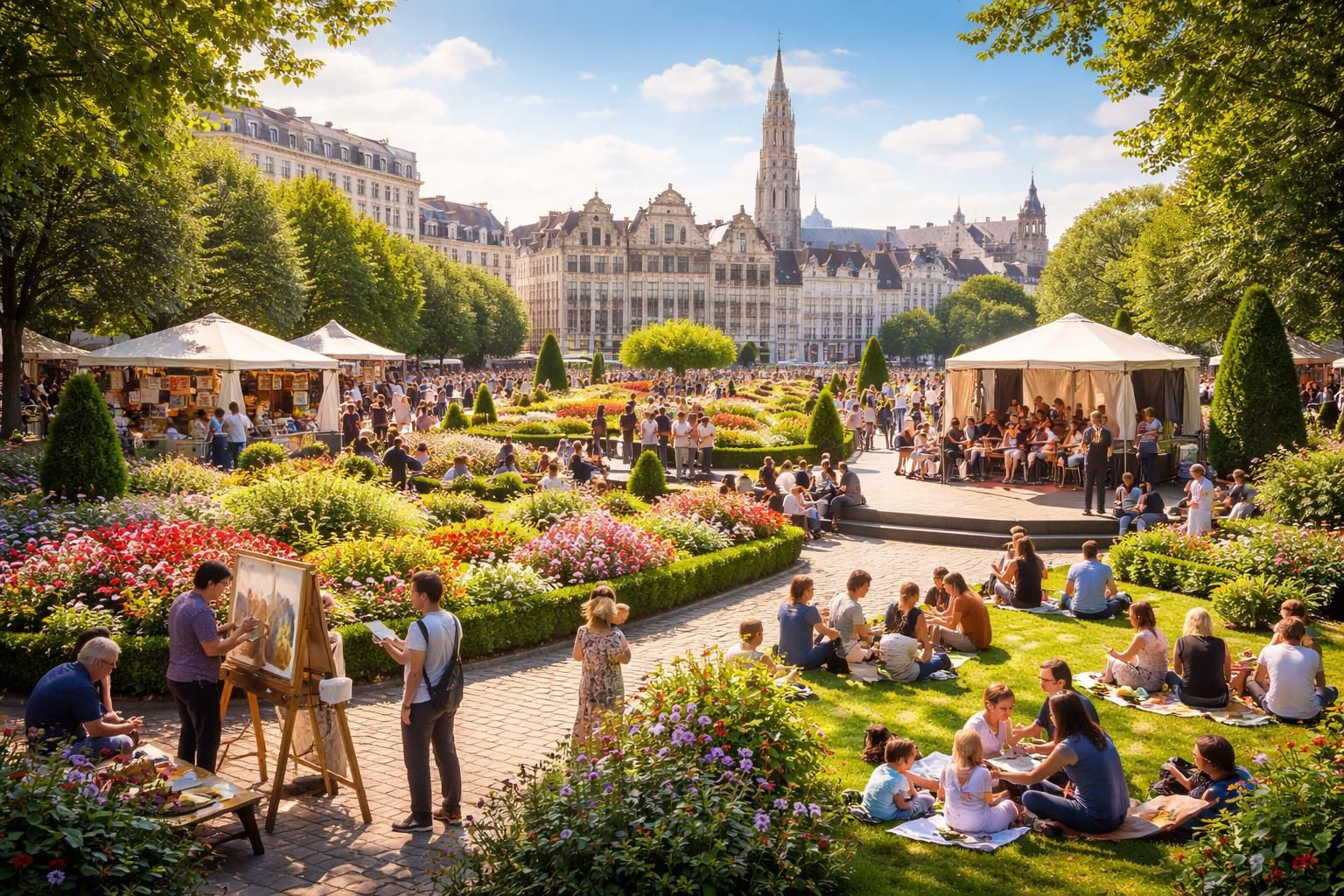 Les événements culturels à ne pas manquer dans le jardin du Mont des Arts
