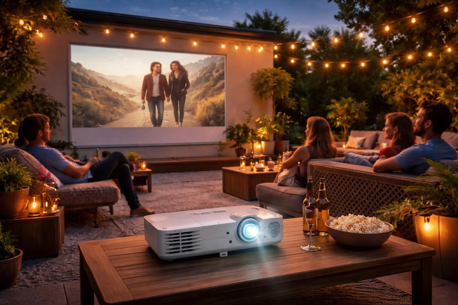 Soirée film en terrasse : quel vidéoprojecteur Acer tient vraiment dehors