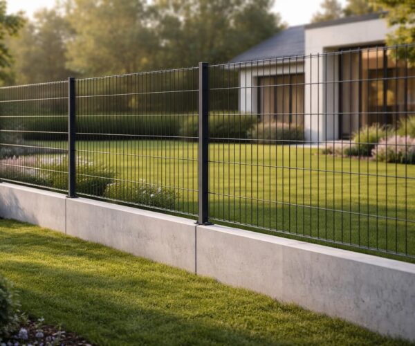 Tendances 2026 : tarif de la pose d&rsquo;une clôture rigide avec soubassement béton