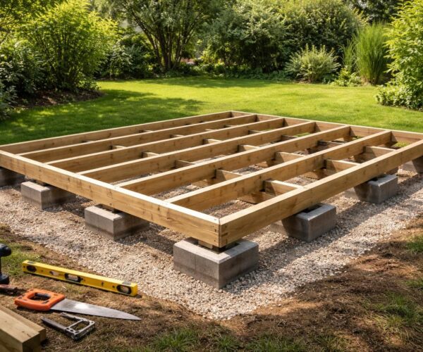 Trouvez la meilleure méthode pour plancher un abri de jardin sur parpaing