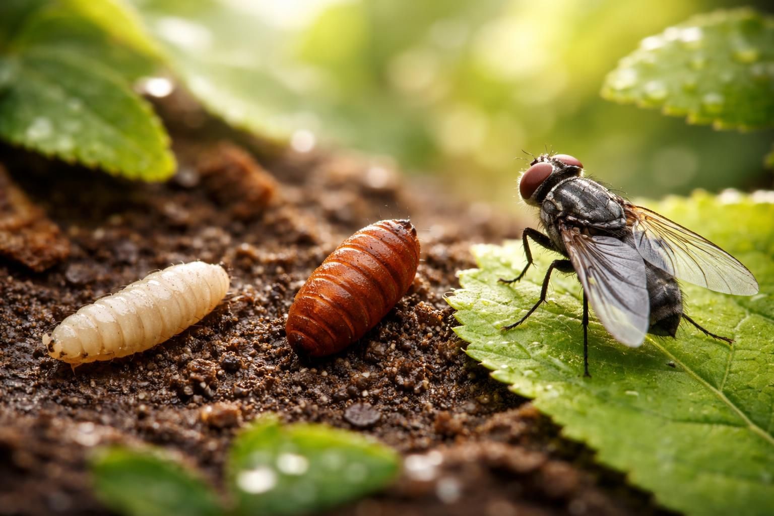 En combien de temps un asticot devient une mouche : les secrets révélés d&rsquo;une métamorphose