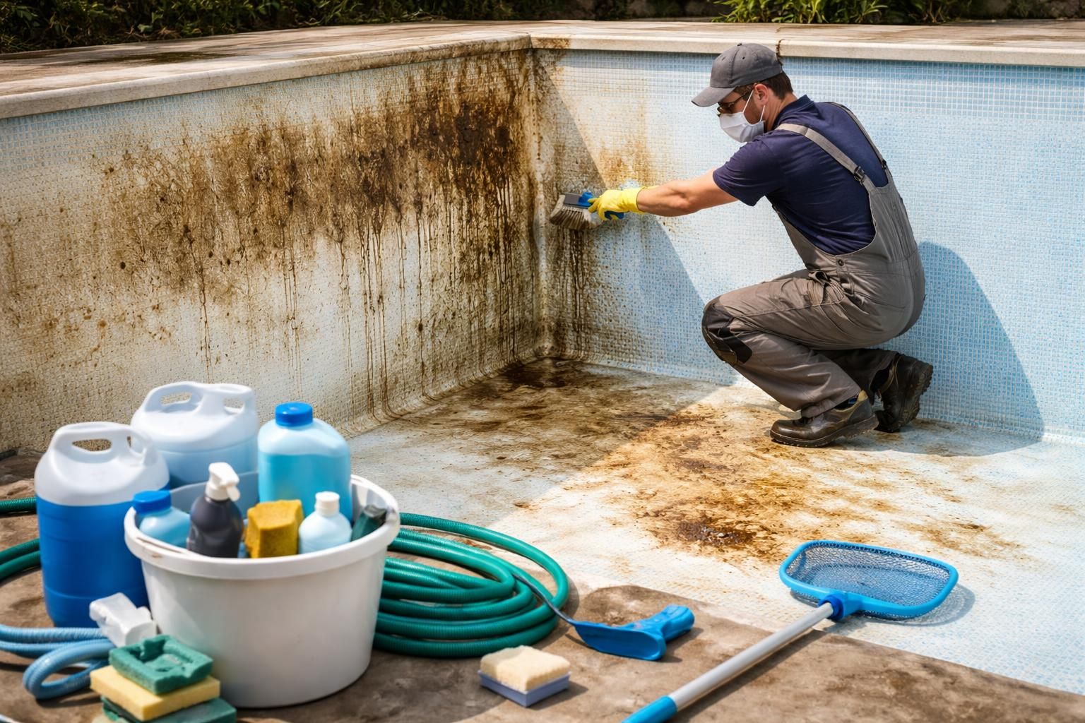 Nettoyer une piscine vide très sale : astuces et produits efficaces