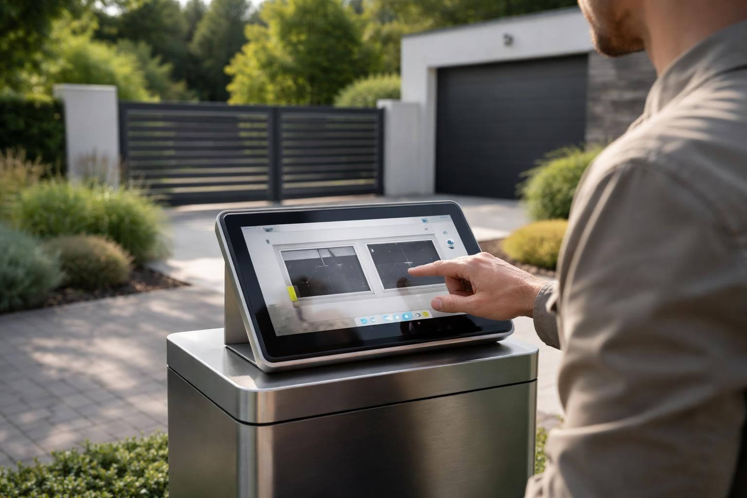 Poste de commande “extérieur” : piloter portail et garage avec tablette Windows
