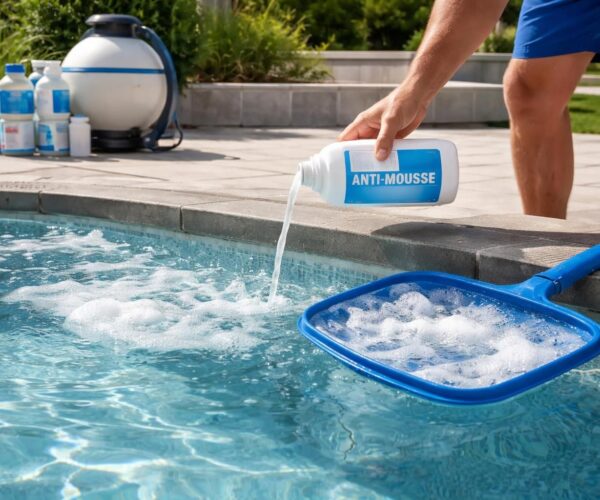 Solutions pour mousse après traitement de piscine au chlore choc