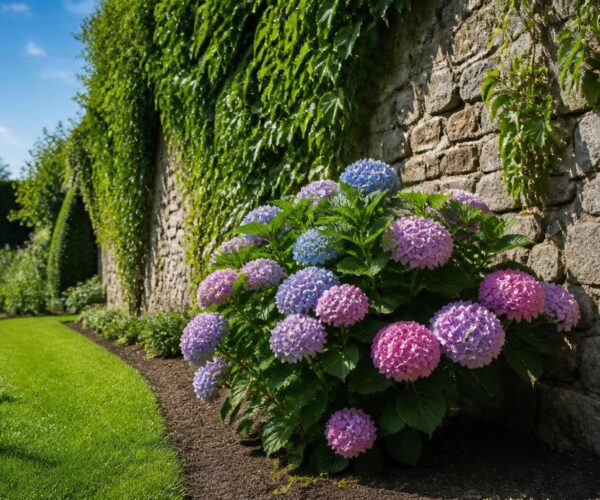 À quelle distance d&rsquo;un mur planter un hortensia pour favoriser leur croissance ?