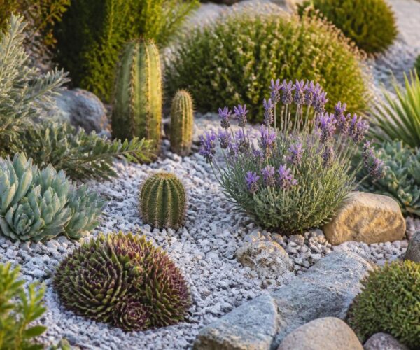 Plantes idéales pour un parterre avec cailloux sans entretien